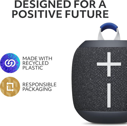 Ultimate Ears Wonderboom 4 Portable Waterproof Bluetooth Speaker With Big Bass and 360-Degree Sound, Dustproof Floating Speaker With 40 m (131ft) Range - Black
