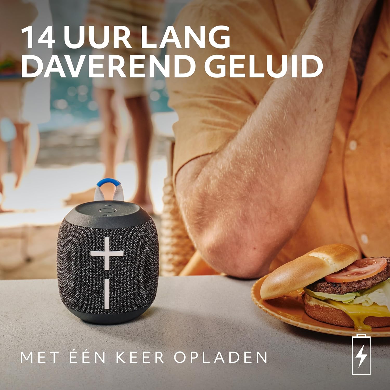 Ultimate Ears Wonderboom 4 draagbare waterdichte Bluetooth speaker met diepe bas en 360º-geluid*, stofdichte drijvende speaker met een bereik van 40m - Zwart Schwarz WONDERBOOM 4, Ultimate Ears Wonderboom 4 Portable Waterproof Bluetooth Speaker With Big B