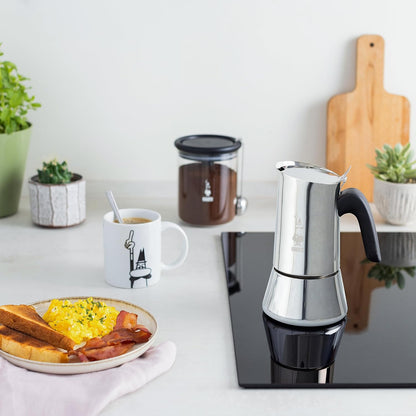 Bialetti New Venus Italian Coffee Maker (Induction), Stainless Steel, Silver