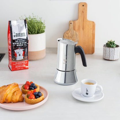 Bialetti New Venus Italian Coffee Maker (Induction), Stainless Steel, Silver