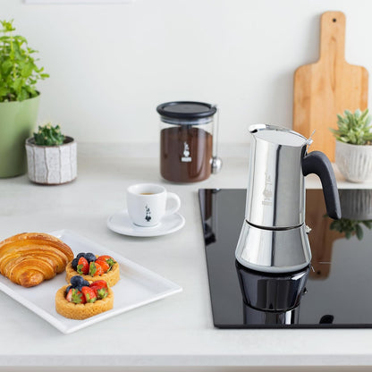 Bialetti New Venus Italian Coffee Maker (Induction), Stainless Steel, Silver