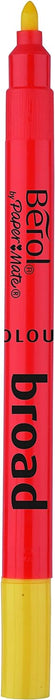 Berol Felt Tip Colouring Pens | Fine Point (0.6mm) | Assorted Colours | 12 count (pack of 1