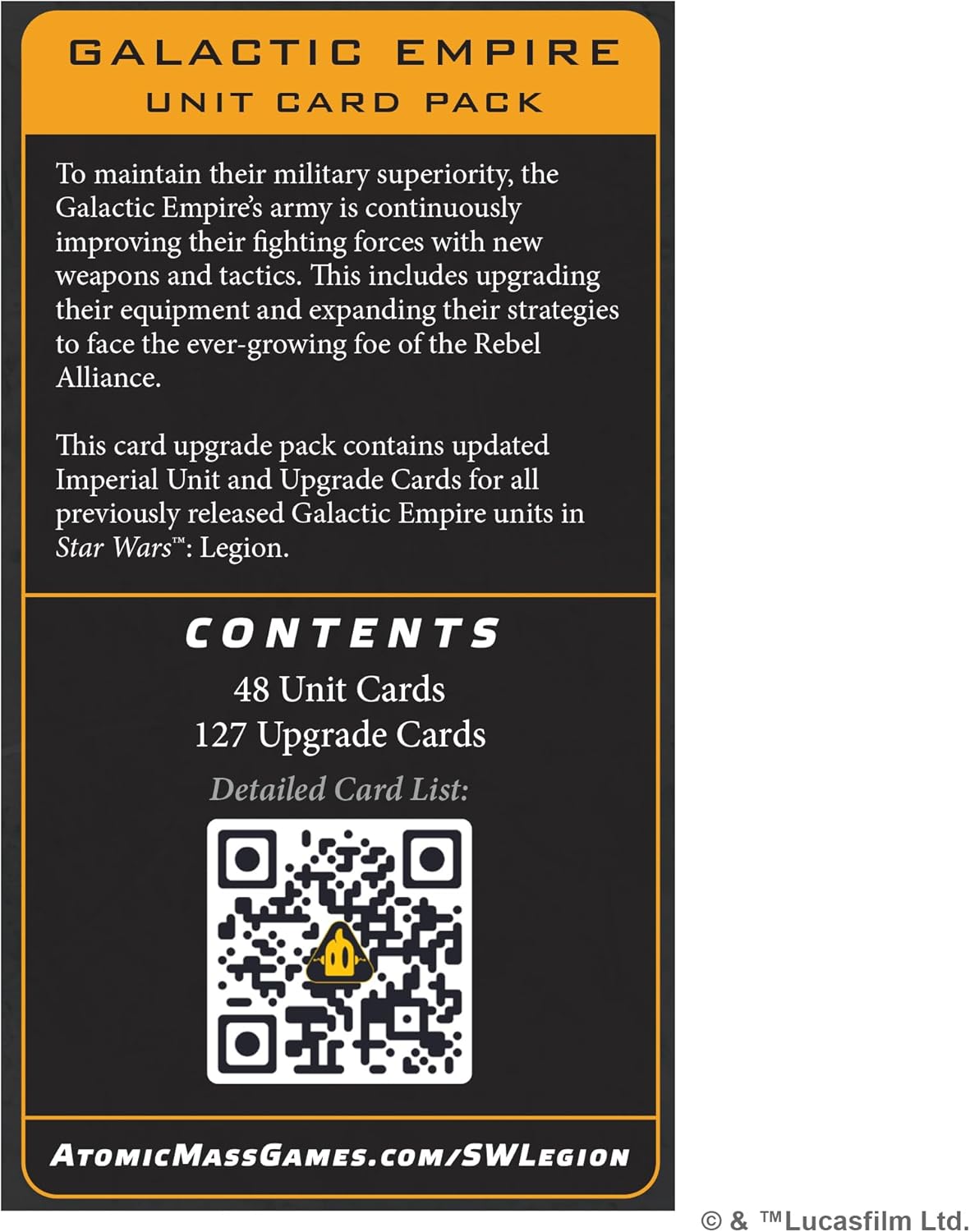 Asmodee | Star Wars: Legion - Empire Card Pack | Board Game | Ages 14+ | 2 Players | 90+ Minutes Playing Time