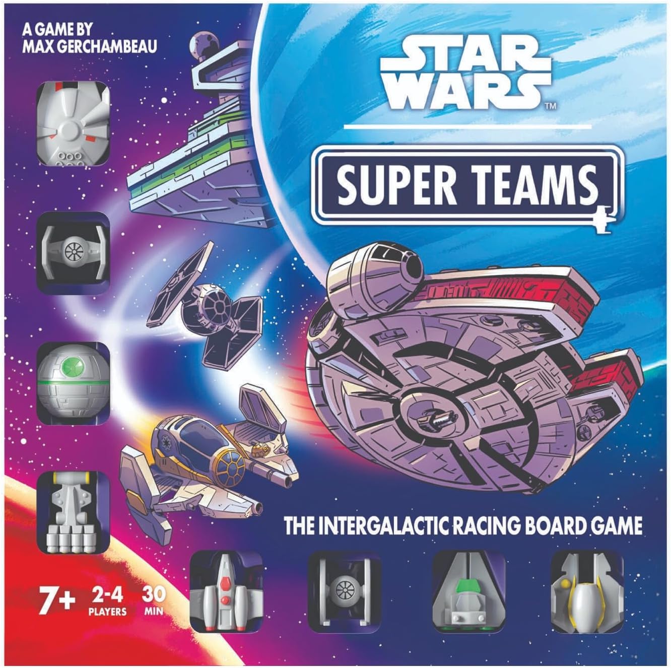 Asmodee | Star Wars: Super Teams | Racing Board Game | Ages 7+ | 2-4 Players | 30 Minutes Playing Time