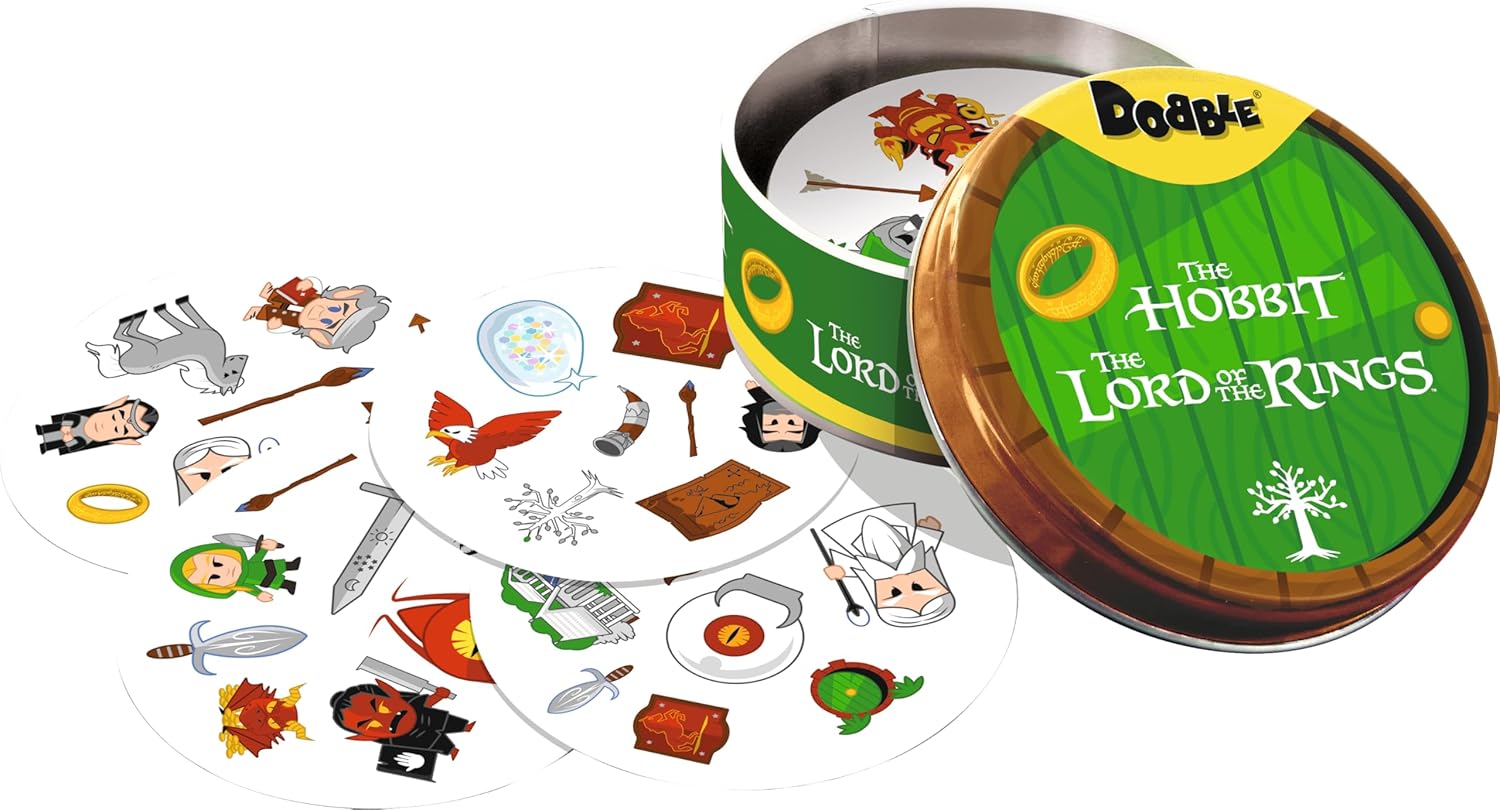 Asmodee | Dobble Lord of the Rings - Quest For The One Ring | Family Card Game | Ages 6+ | 2-8 Players | 15 Minutes Playing Time