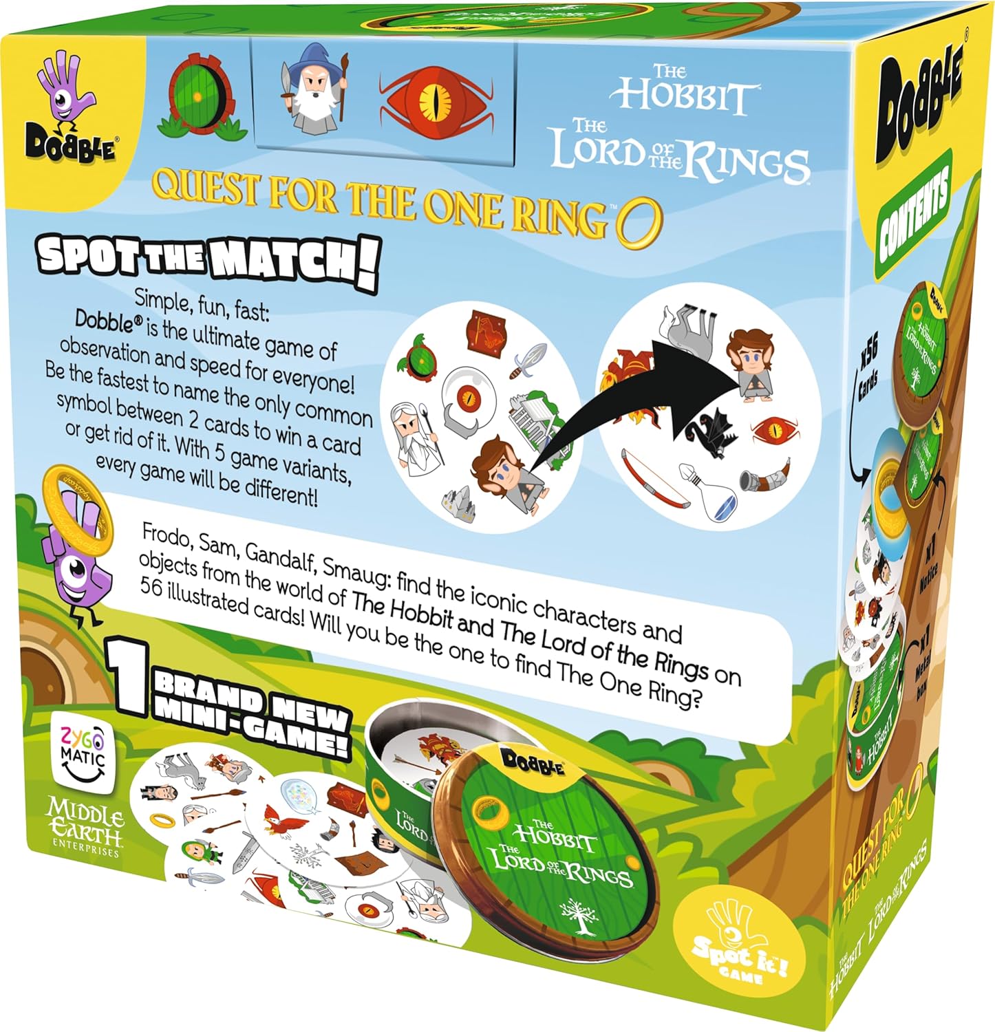 Asmodee | Dobble Lord of the Rings - Quest For The One Ring | Family Card Game | Ages 6+ | 2-8 Players | 15 Minutes Playing Time