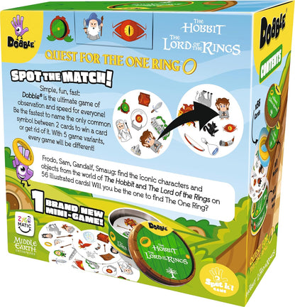 Asmodee | Dobble Lord of the Rings - Quest For The One Ring | Family Card Game | Ages 6+ | 2-8 Players | 15 Minutes Playing Time
