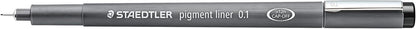 STAEDTLER 308 01-9 Pigment Liner Fineliner Pen for Writing & Technical Drawing - Black, 0.1mm (Box of 10
