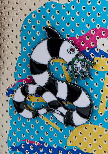 Loungefly Beetlejuice - Zaino Pin Trader recentemente scomparso, multicolore, Multicolore, Mini