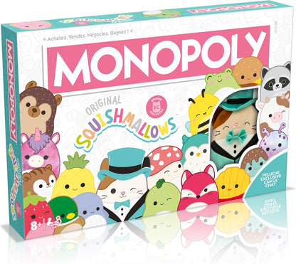 Winning Moves - Monopoly SQUISHMALLOWS -1 Exclusive Plush Toy - Board Game - Board Game - French Version