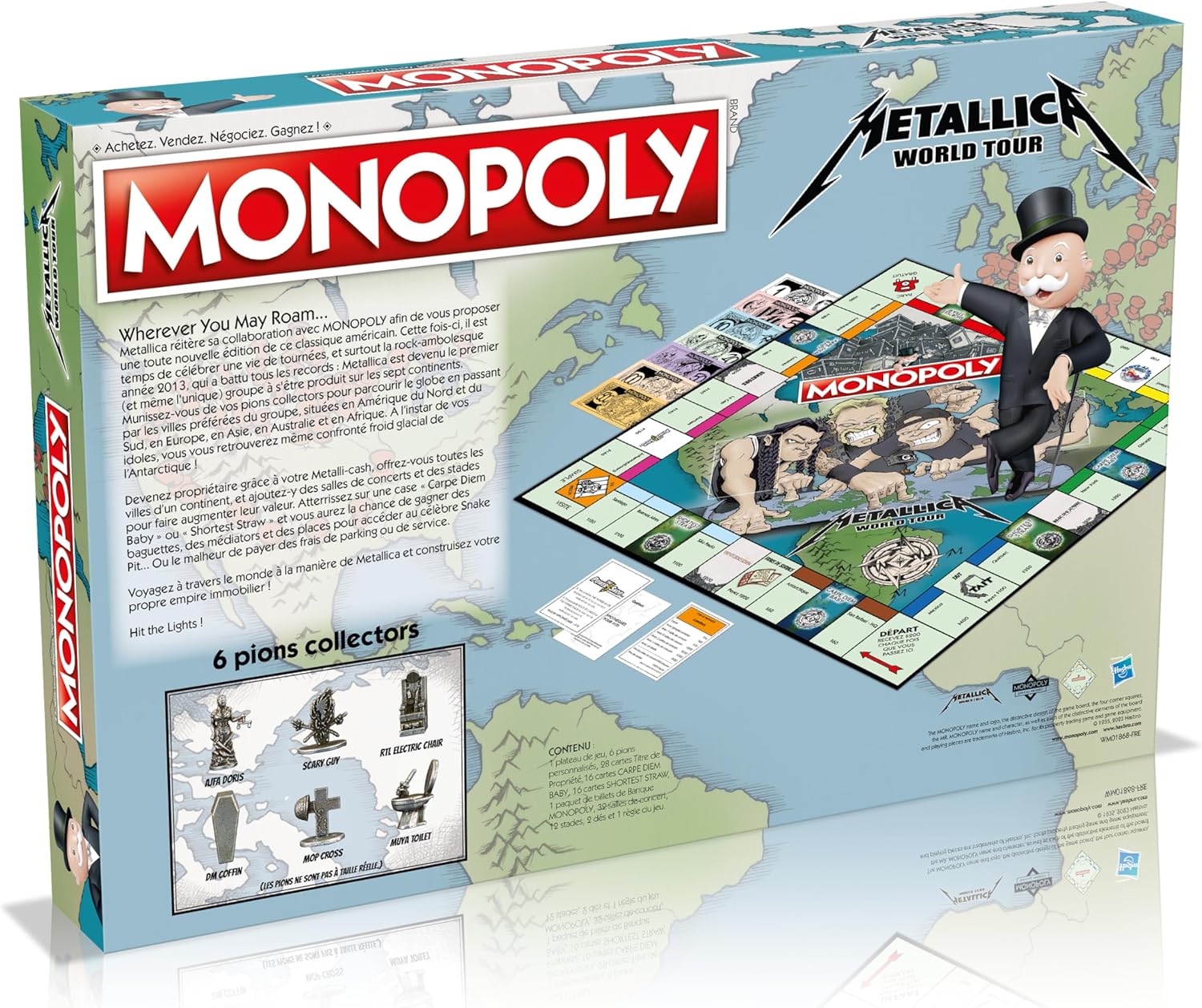 Winning Moves Monopoly Metalica - Board Game - Board Game - 2 to 6 Players - French Version