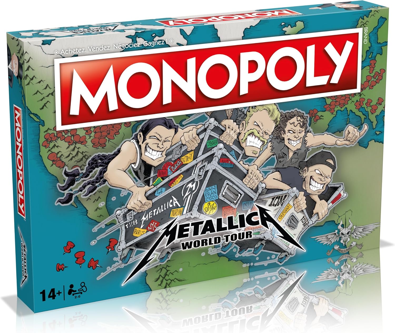 Winning Moves Monopoly Metalica - Board Game - Board Game - 2 to 6 Players - French Version