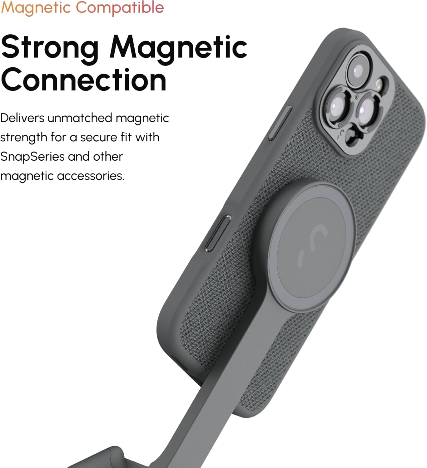 ShiftCam Fabric Camera Case Compatible with iPhone 14, 15 Pro | Built-in Lens Mount | Magnetic-Case | Shoot Stunning Photos Instantly (iPhone 15 Series, iPhone 15 Pro Max) Clear
