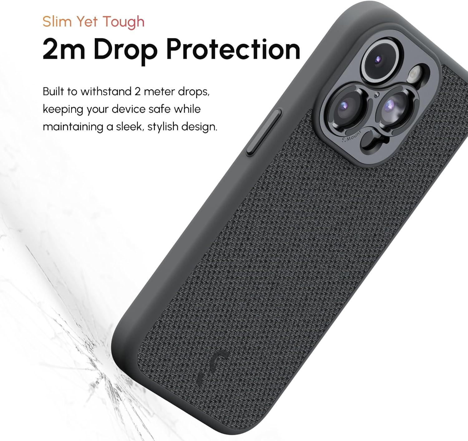 ShiftCam Fabric Camera Case Compatible with iPhone 14, 15 Pro | Built-in Lens Mount | Magnetic-Case | Shoot Stunning Photos Instantly (iPhone 15 Series, iPhone 15 Pro Max) Clear