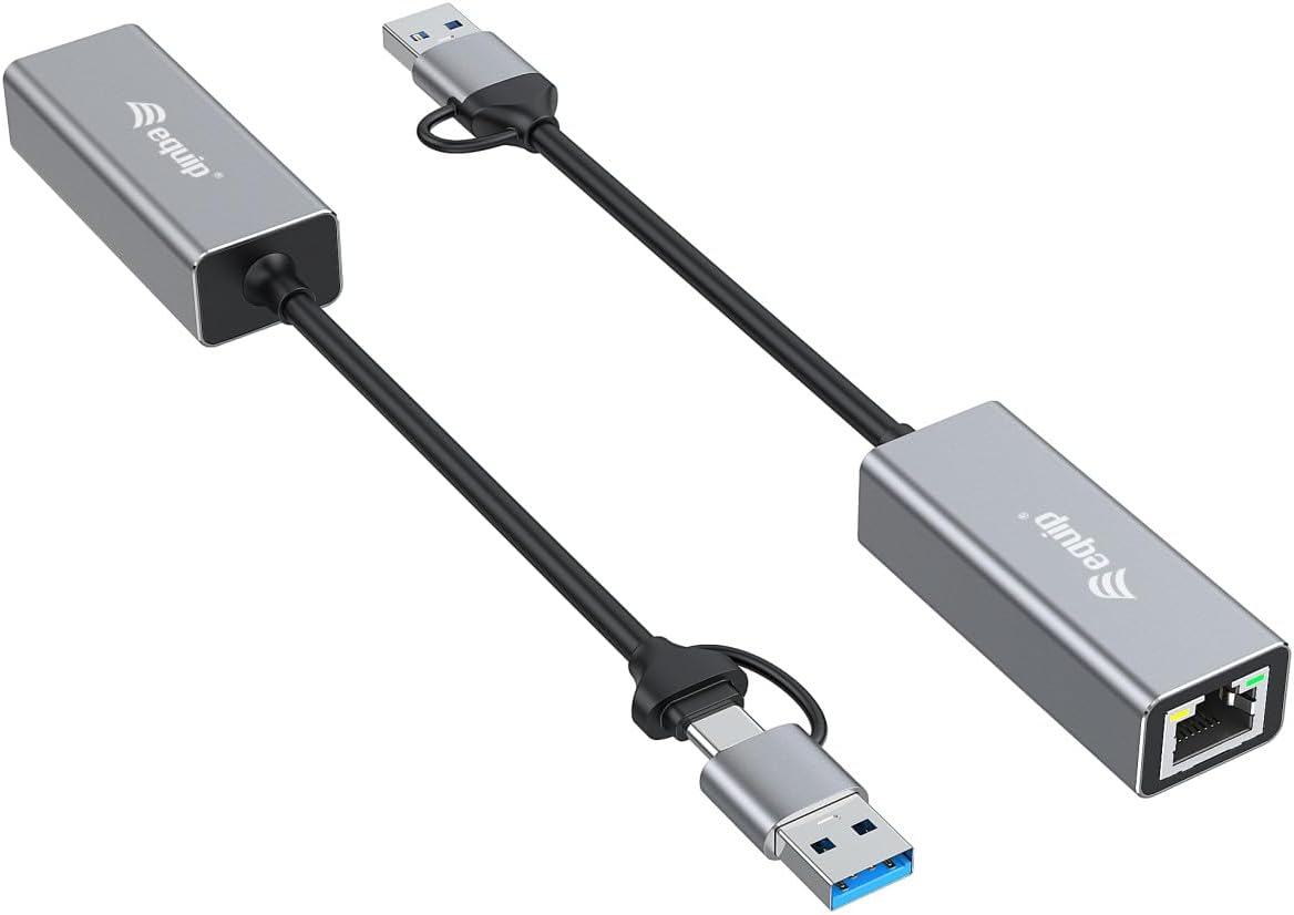 Equip 133495 USB-C to 2.5 Gigabit Ethernet Network Adapter (USB-C+A