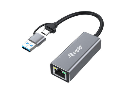 Equip 133495 USB-C to 2.5 Gigabit Ethernet Network Adapter (USB-C+A