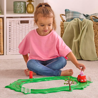 Peppa Pig Whizz Around Peppa’s Little Red Car Set, Motorised Vehicles, Track Toys, Pre-school Toys