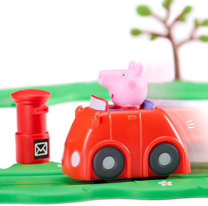 Peppa Pig Whizz Around Peppa’s Little Red Car Set, Motorised Vehicles, Track Toys, Pre-school Toys