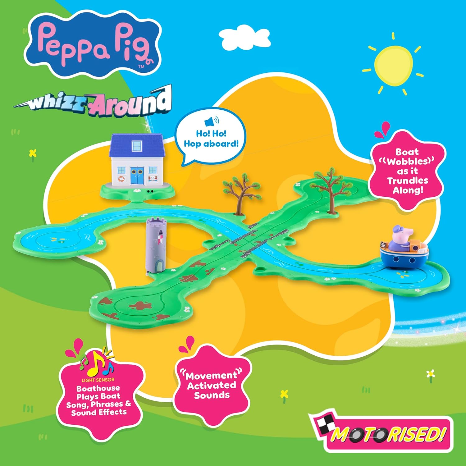 Peppa Pig Whizz Around Bobbing Along Boat Set