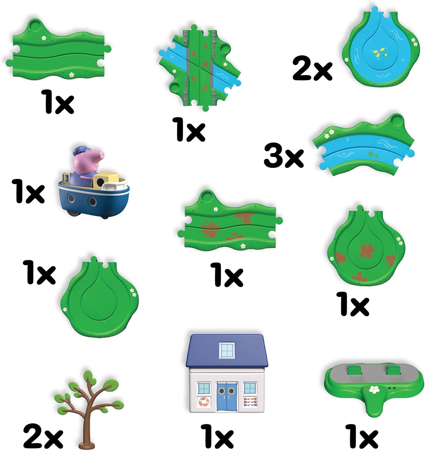 Peppa Pig Whizz Around Bobbing Along Boat Set