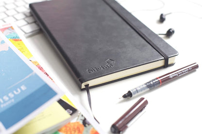Silvine A5 Executive Soft Feel Notebook Black. 160 Pages (80 Sheets) Ruled 7mm feint. Ref 197BK (148 x 212mm), 391133
