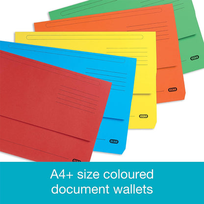 Elba, Document Wallets, Foolscap, Assorted, 25 Folders