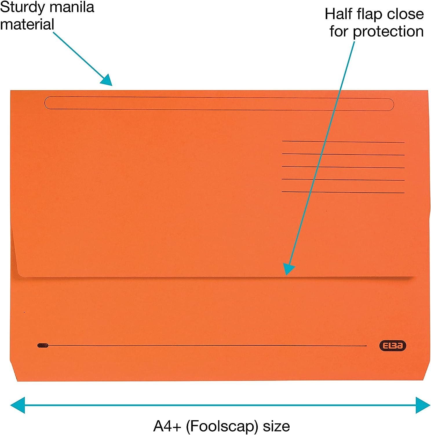 Elba, Document Wallets, Foolscap, Assorted, 25 Folders