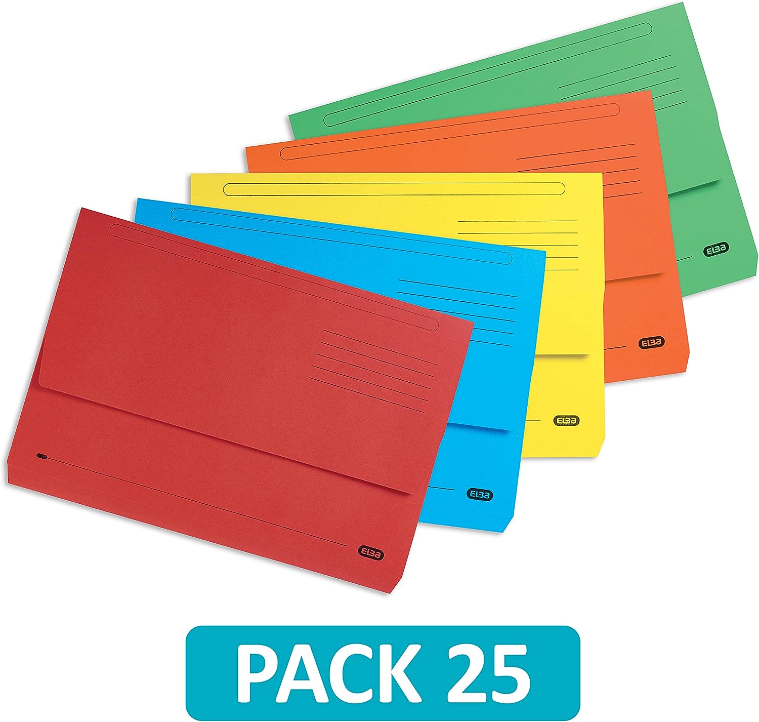Elba, Document Wallets, Foolscap, Assorted, 25 Folders