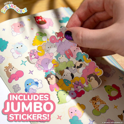 Original Squishmallows 2000+ Unique Sticker Book, 43 Sticker Sheets, Kawaii Squishmallows Stickers for Water Bottle, Notebooks, Party Gift Bags, Cute Stickers and Sticker Books for