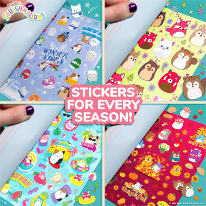 Original Squishmallows 2000+ Unique Sticker Book, 43 Sticker Sheets, Kawaii Squishmallows Stickers for Water Bottle, Notebooks, Party Gift Bags, Cute Stickers and Sticker Books for