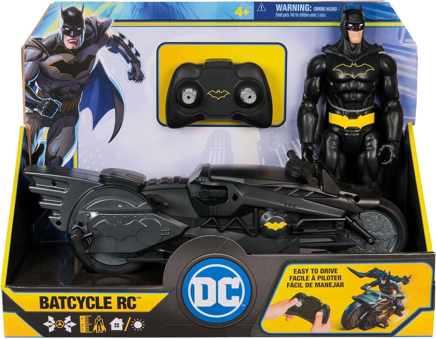 Spin Master DC Comics Remote Control Voertuig 12 in Core Batcycle RC