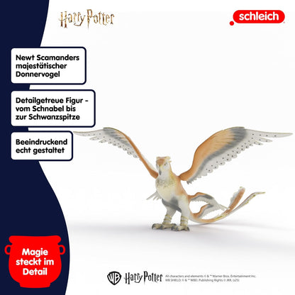 schleich Harry Potter Fantastic Beasts | Donnervogel 14904 | Spielfigur mit beweglichen Flügeln | als Deko oder Sammelfigur | tolles Geschenk für Kinder | Spielfigur ab 6 Jahren | 23 x 40 x 16 cm