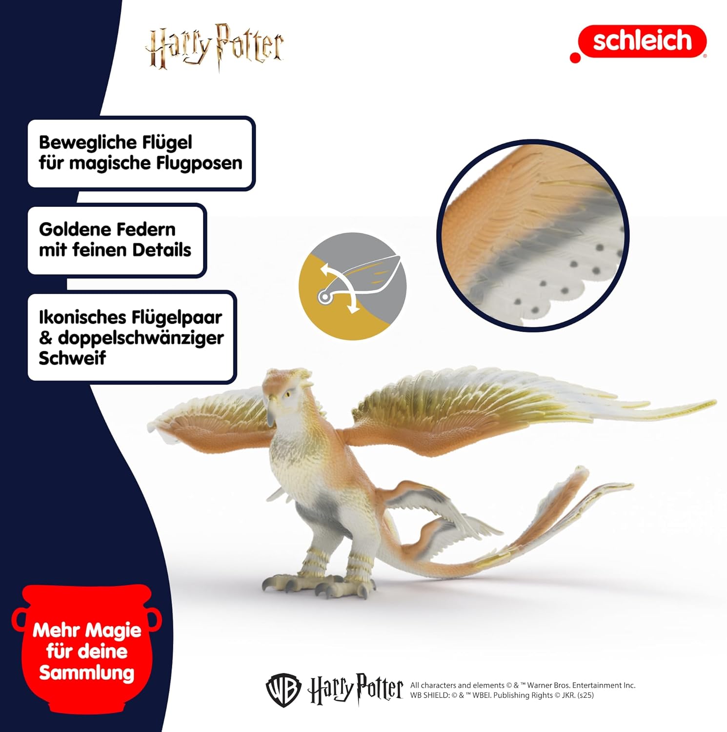 schleich Harry Potter Fantastic Beasts | Donnervogel 14904 | Spielfigur mit beweglichen Flügeln | als Deko oder Sammelfigur | tolles Geschenk für Kinder | Spielfigur ab 6 Jahren | 23 x 40 x 16 cm