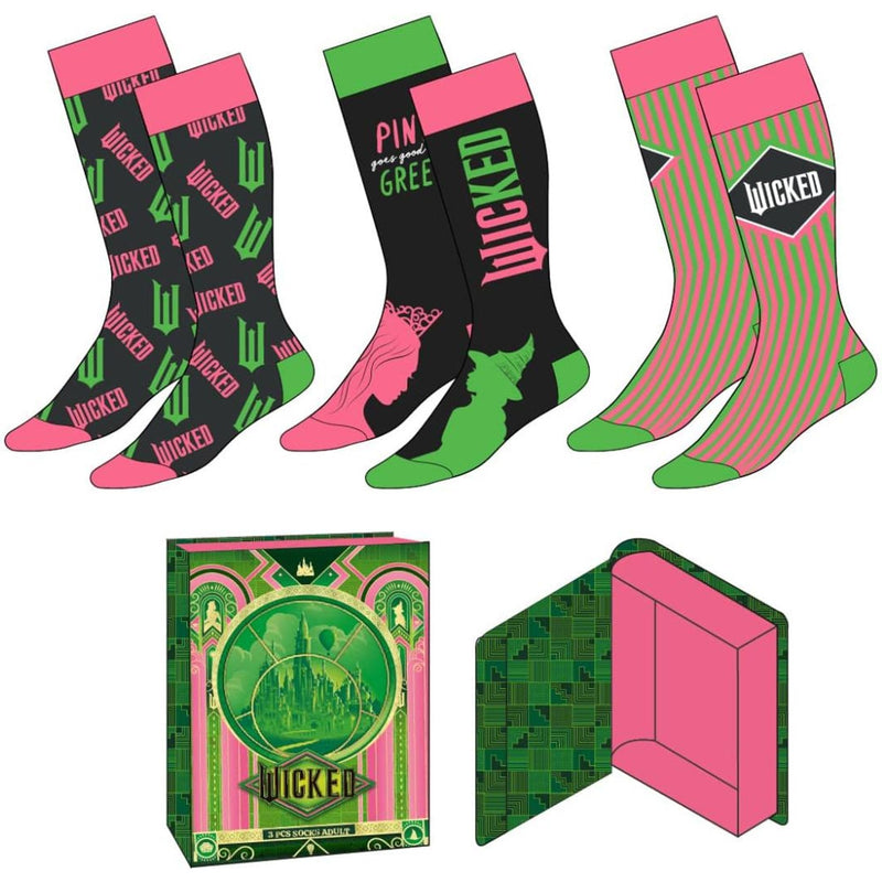 CERDÁ LIFE'S LITTLE MOMENTES | Wicked Socks Size 36-43 Comfortable and Soft | Pack of 3 or Singles | Wicked Socks with Unique Style and Official License multicoloured 3, CerDÁ LIFE'S LITTLE MOMENTES | Calze Wicked taglia 36-43 comode e morbide | Confezion