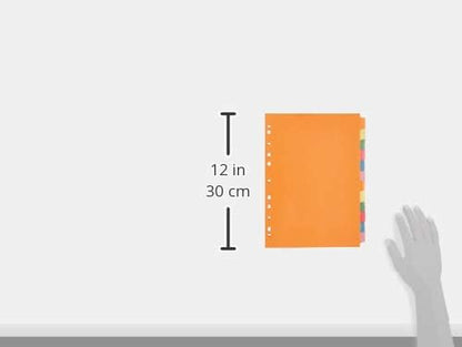 5 Star 330925 Office Subject Dividers Multipunched Manilla Card 12-Part A4 Assorted -Pink