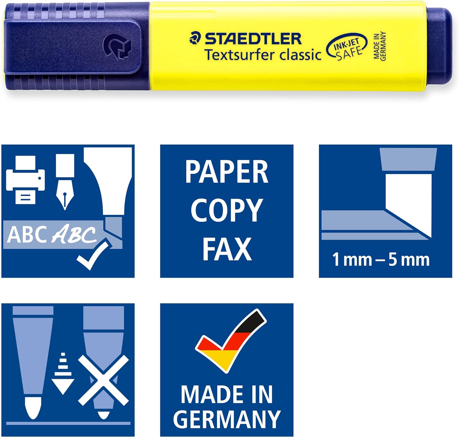 STAEDTLER 364 A BK4D Textsurfer Classic Highlighter Bonus Pack - Assorted Colours (Pack of 3+1