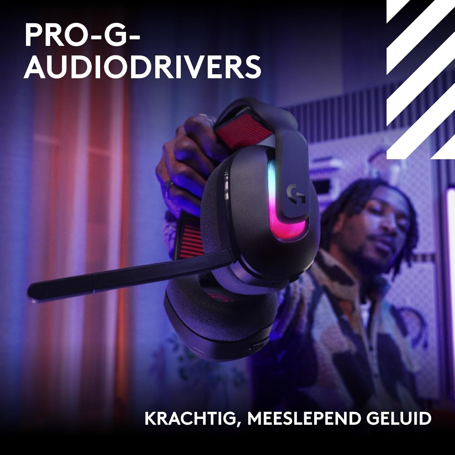 Logitech G Astro A20 X LIGHTSPEED draadloze gaming headset voor PS5, Xbox, Switch, pc met 2-systeem PLAYSYNC AUDIO, Bluetooth, LIGHTSYNC RGB en 48 kHz boom-microfoon - Zwart