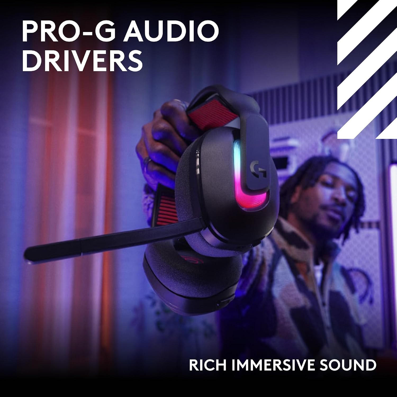 Logitech G Astro A20 X LIGHTSPEED draadloze gaming headset voor PS5, Xbox, Switch, pc met 2-systeem PLAYSYNC AUDIO, Bluetooth, LIGHTSYNC RGB en 48 kHz boom-microfoon - Zwart Zwart A20 X | PLAYSYNC Alleen audio, Logitech G Astro A20 X LIGHTSPEED draadloze