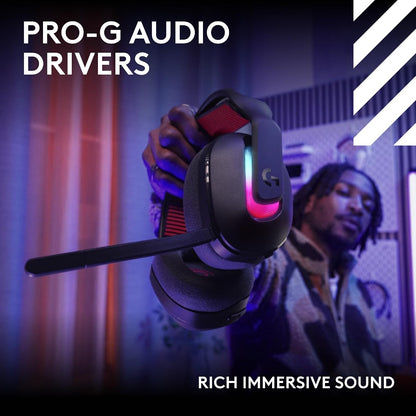 Logitech G Astro A20 X LIGHTSPEED draadloze gaming headset voor PS5, Xbox, Switch, pc met 2-systeem PLAYSYNC AUDIO, Bluetooth, LIGHTSYNC RGB en 48 kHz boom-microfoon - Zwart Zwart A20 X | PLAYSYNC Alleen audio, Logitech G Astro A20 X LIGHTSPEED draadloze
