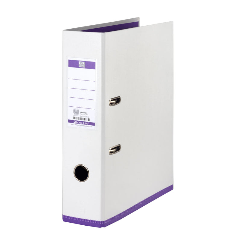 Elba A4+ MyColour Lever Arch File, 80 mm Spine, White/Purple (1 Folder