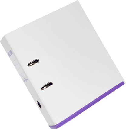 Elba A4+ MyColour Lever Arch File, 80 mm Spine, White/Purple (1 Folder