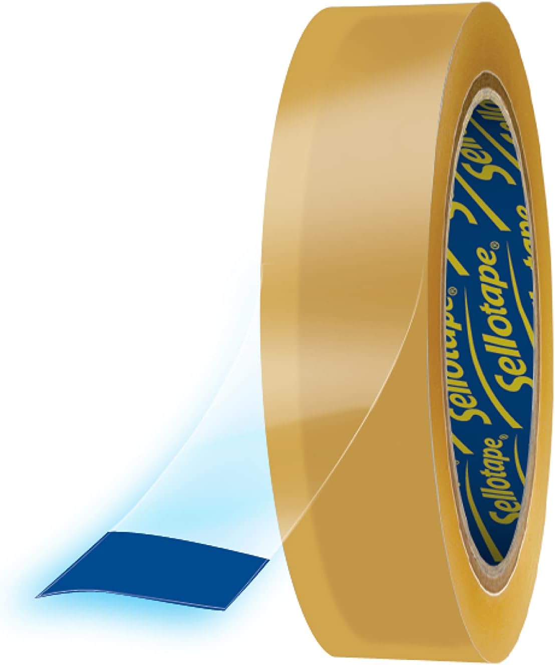 Sellotape Original Golden Tape Roll Non-static Easy-tear Retail Pack 18mmx25m Ref 1443169 {Pack 8]