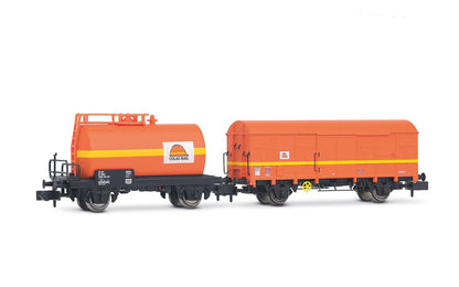 Arnold HN6679 Colas Rail, 2-unit pack 2-axle tank wagon and 2-axle G4 wagon, ep. V