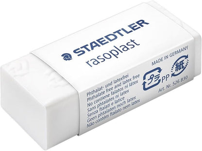 STAEDTLER 526 B30 Rasoplast Eraser, Latex & Phthalate-Free - Small Size 43 x 19 x 13 mm (Pack of 30