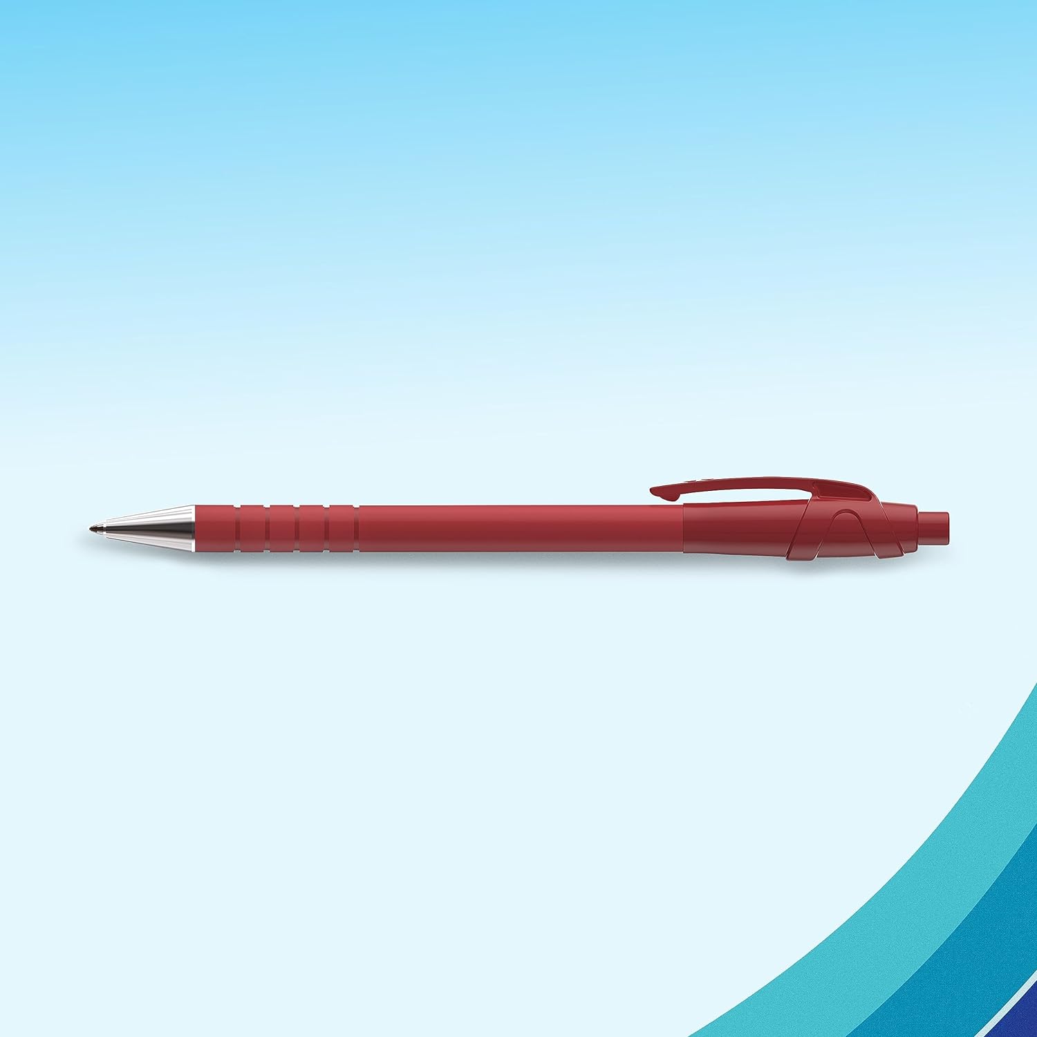 Paper Mate Flexgrip Ultra Retractable Ballpoint Pens, Medium Point (1.0mm), Red, 12 Count
