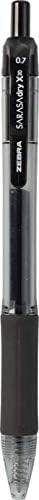 Zebra Pen Sarasa Clip Gel Pens, Medium Point Gel Pens For Adult Colouring, Smear-Proof Gel Pens For Writing, Retractable Black Gel Pens For Kids & Adults, Colour Gel Pens Set, 12 Pk - Black Ink