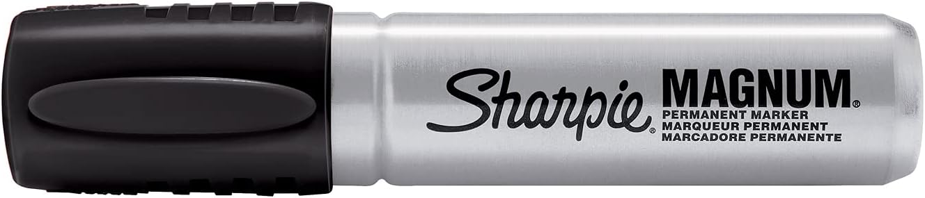 Sharpie Pro Magnum Permanent Markers Chisel Tip Black 12 Count
