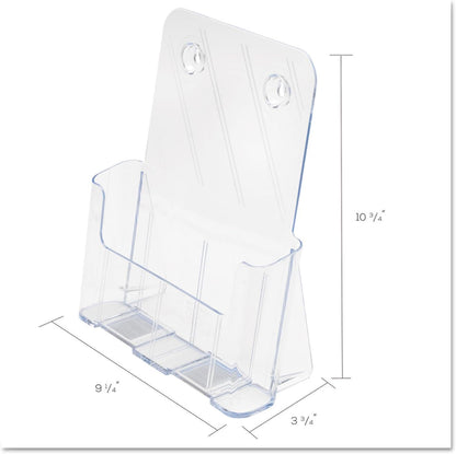 Deflecto A4 Portrait High Back Single Compartment Literature Holder, Magazine File Holder, Leaflet Holder, Leaflet Display Stand, Wall Mounting Option