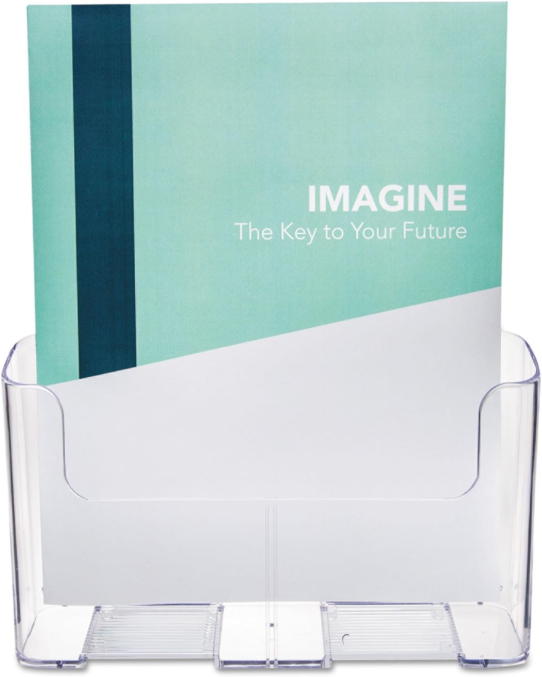 Deflecto A4 Portrait High Back Single Compartment Literature Holder, Magazine File Holder, Leaflet Holder, Leaflet Display Stand, Wall Mounting Option