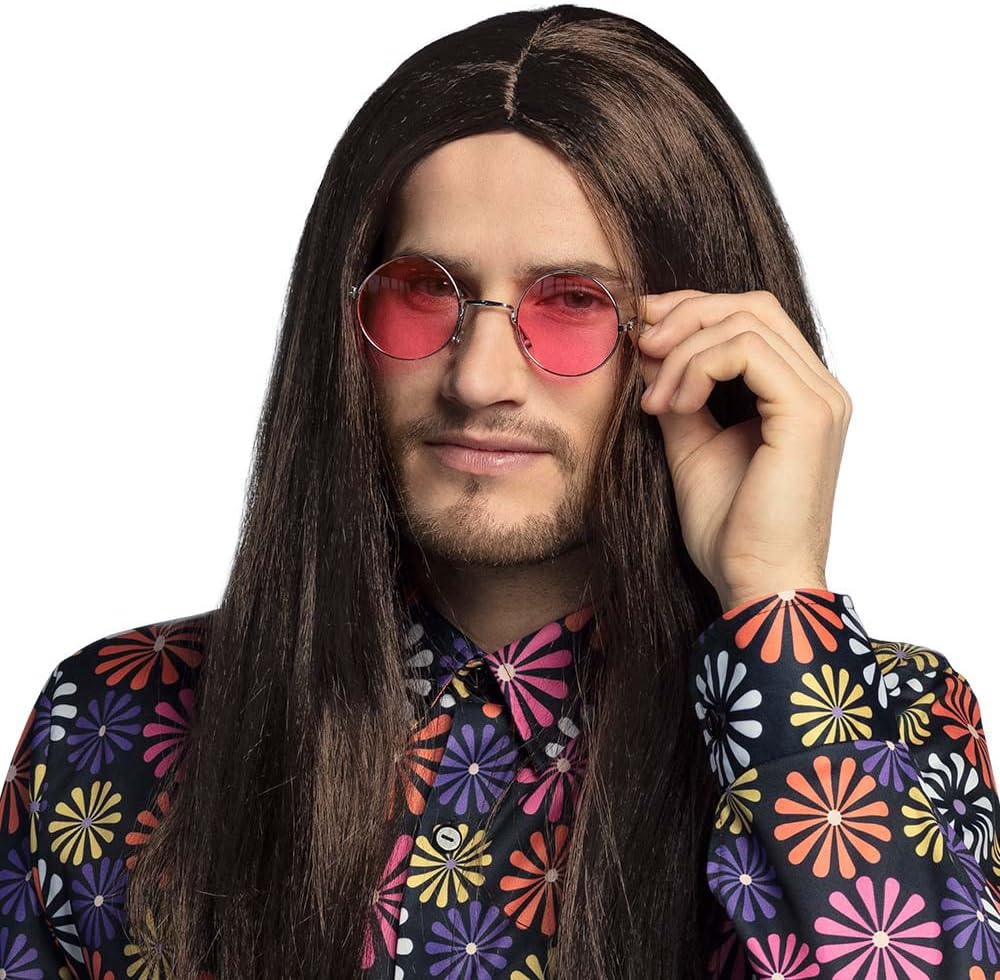 Boland BOL02591 Occhiali Rotondi da Hippy Adulti